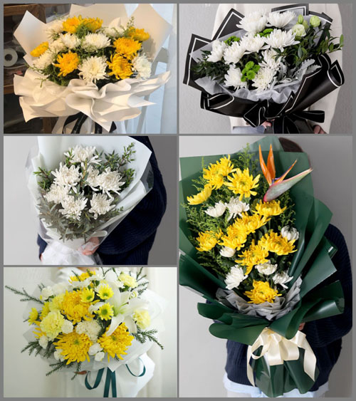广东梅州市蕉岭县蓝坊镇高场村白事花束代送